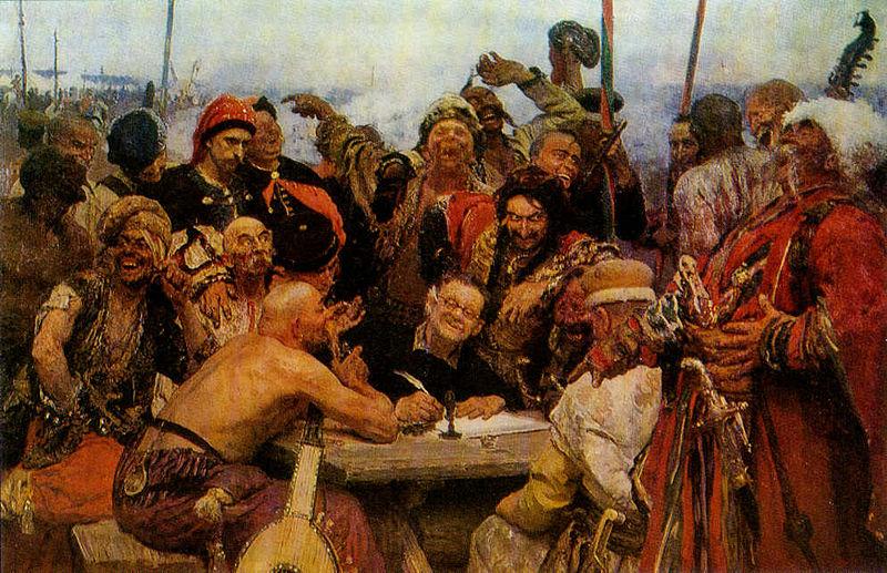 llya Yefimovich Repin The Reply of the Zaporozhian Cossacks to Sultan of Turkey France oil painting art